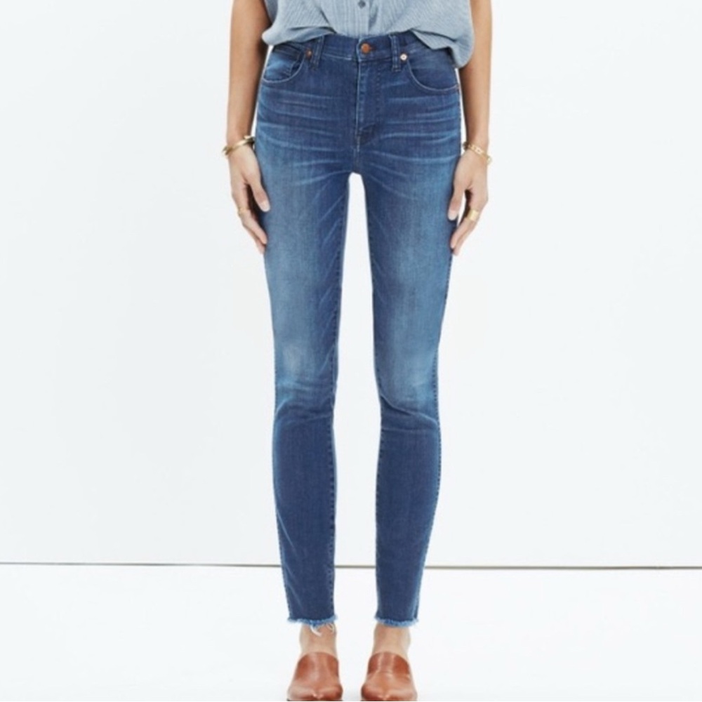 Madewell 10” High Rise Skinny Raw Edge Hem Jeans 26